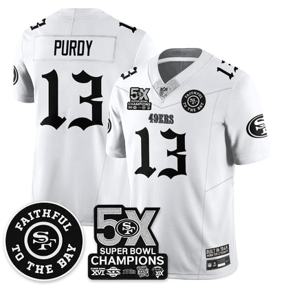 SF 5-Time Champions Gothic Vapor Limited Jersey - All Stitched