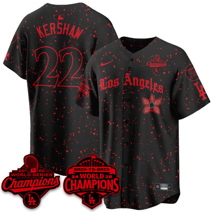 LAD 2025 World Series Champions x Stranger Things Vapor Premier Jersey - All Stitched