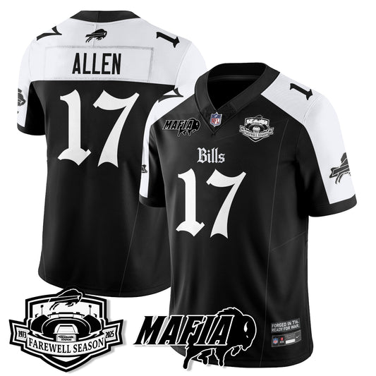 BUF Mafia Gothic Vapor Limited Jersey - Farewell Highmark Patch - Stitched
