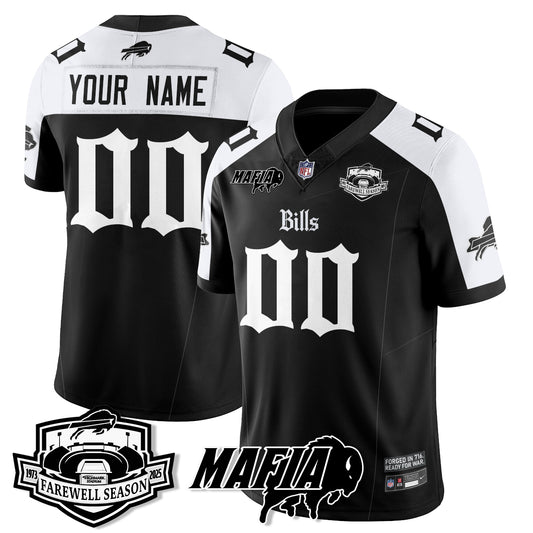 BUF Mafia Gothic Vapor Limited Custom Jersey - Farewell Highmark Patch - Stitched
