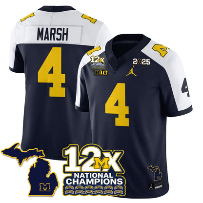MICH 12x-Time National Champions Vapor Limited Football Jersey - All Stitched