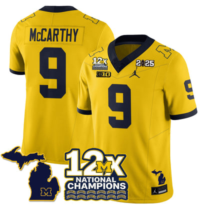 MICH 12x-Time National Champions Vapor Limited Football Jersey - All Stitched