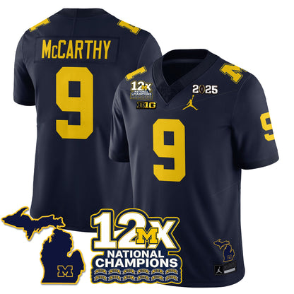 MICH 12x-Time National Champions Vapor Limited Football Jersey - All Stitched