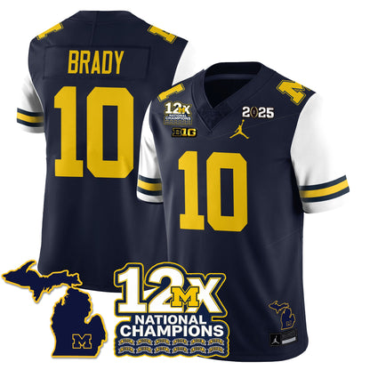 MICH 12x-Time National Champions Vapor Limited Football Jersey - All Stitched