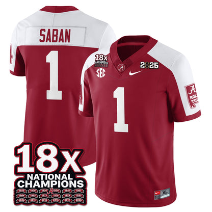 BAMA 18x-Time National Champions Vapor Limited Football Jersey - All Stitched