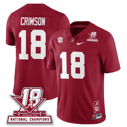 BAMA 18x-Time National Champions Vapor Limited Jersey - All Stitched
