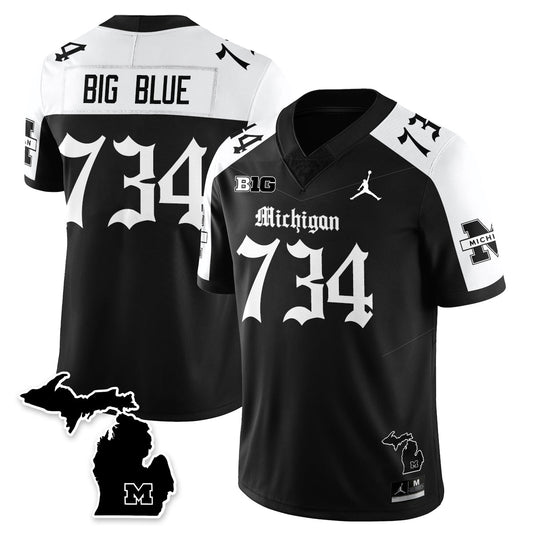 MICH Gothic Vapor Limited Football Jersey - Stitched
