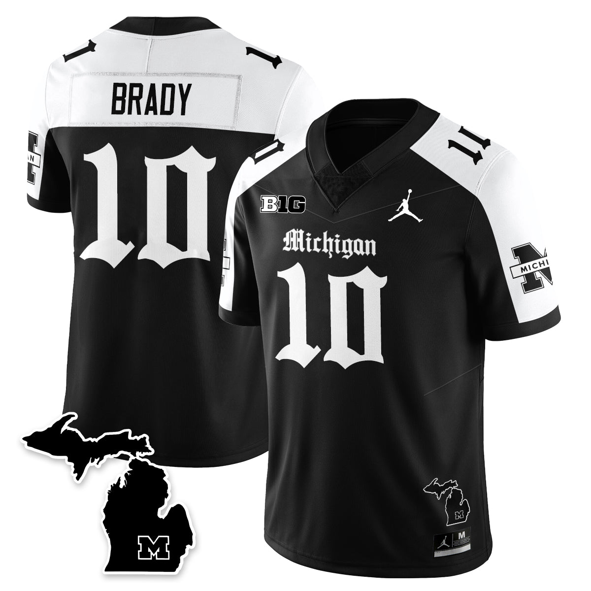 MICH Gothic Vapor Limited Football Jersey - All Stitched