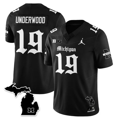 MICH Gothic Vapor Limited Football Jersey - All Stitched