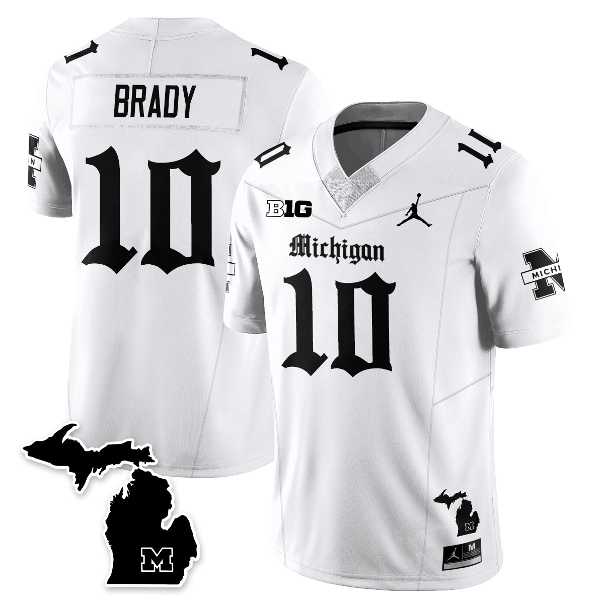 MICH Gothic Vapor Limited Football Jersey - All Stitched