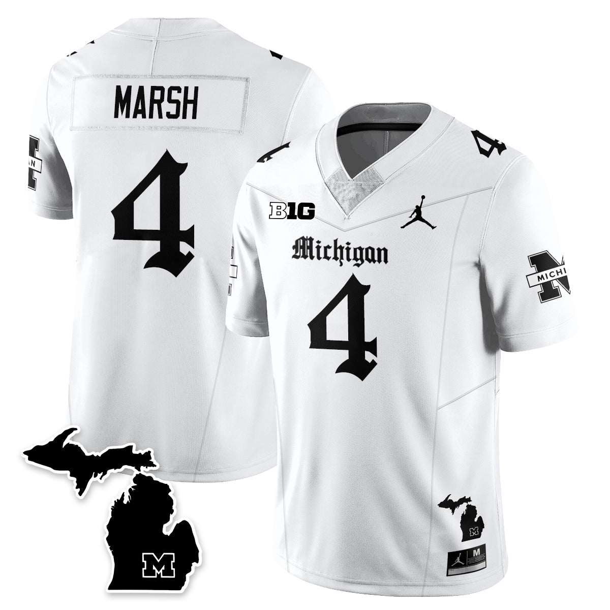 MICH Gothic Vapor Limited Football Jersey - All Stitched
