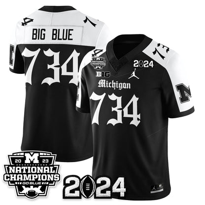 MICH Gothic 2023 National Champions Vapor Limited Football Jersey - All Stitched