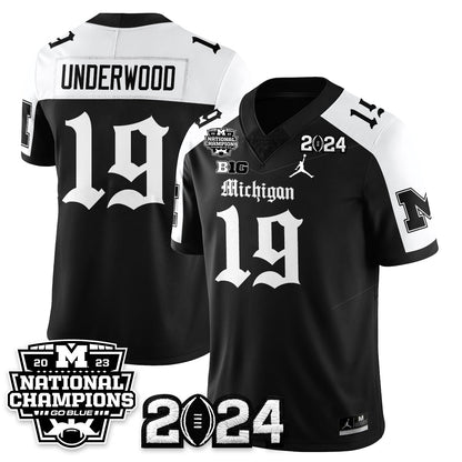 MICH Gothic 2023 National Champions Vapor Limited Football Jersey - All Stitched