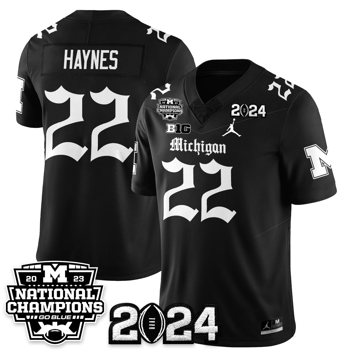 MICH Gothic 2023 National Champions Vapor Limited Football Jersey - All Stitched