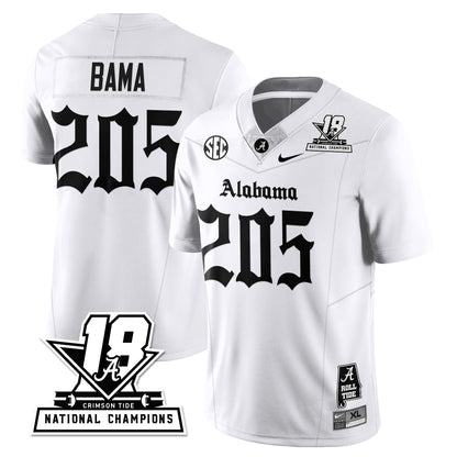 BAMA 18x-Time National Champions Gothic Vapor Limited Jersey - All Stitched
