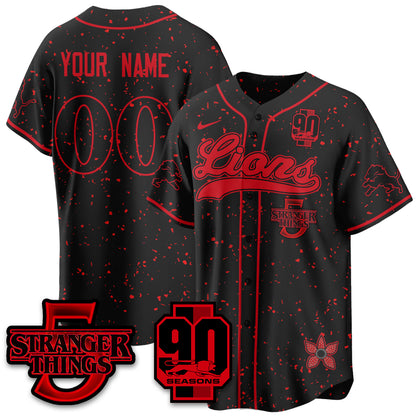DET 'Stranger Things Edition' Vapor Limited Baseball Custom Jersey - All Stitched