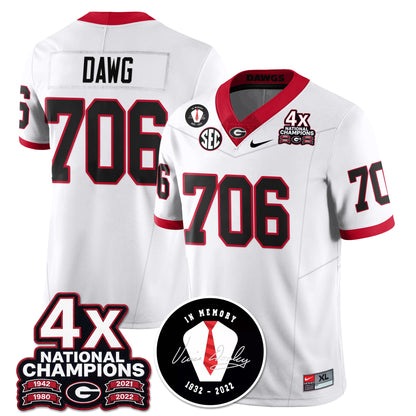 UGA 4x-Time National Champions Vapor Limited Jersey - All Stitched