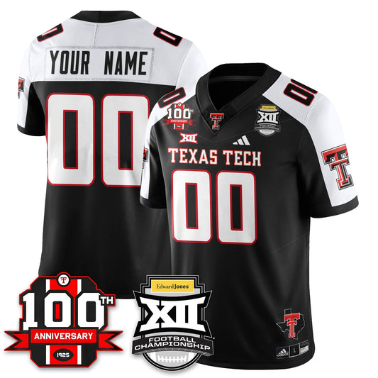 Custom Texas Tech Red Raiders Vapor Limited Jersey - Edward Jones Champions - Stitched