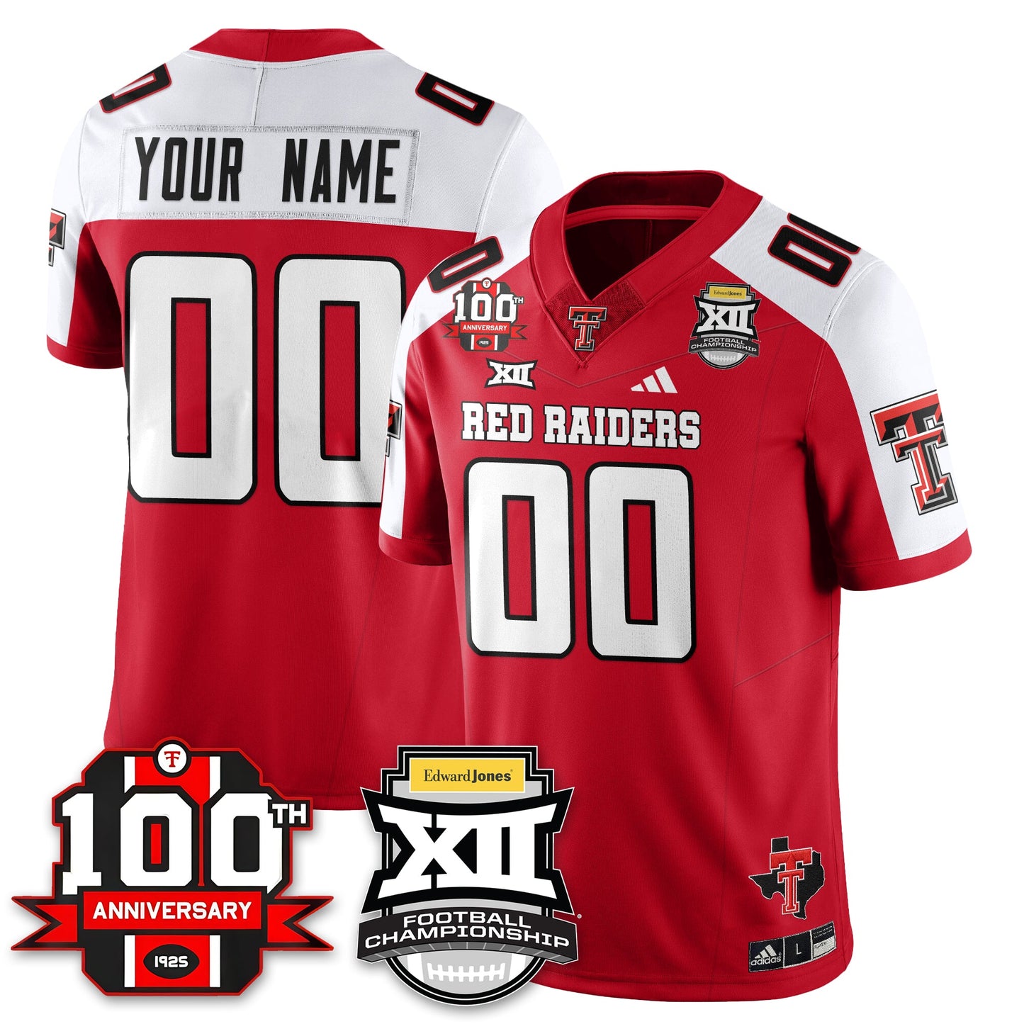 Texas Tech Red Raiders Vapor Limited Jersey - Edward Jones Champions - All Stitched