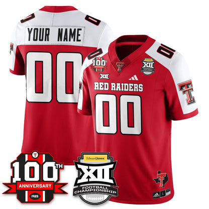 Custom Texas Tech Red Raiders Vapor Limited Jersey - Edward Jones Champions - All Stitched