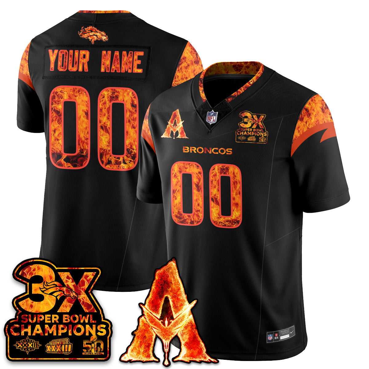 DEN x Avatar 3 Fire and Ash Jersey - All Stitched
