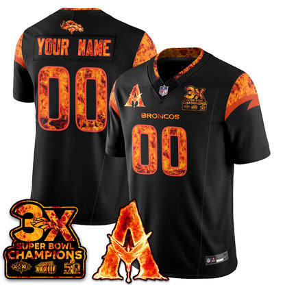 Custom DEN x Avatar 3 Fire and Ash Jersey - All Stitched