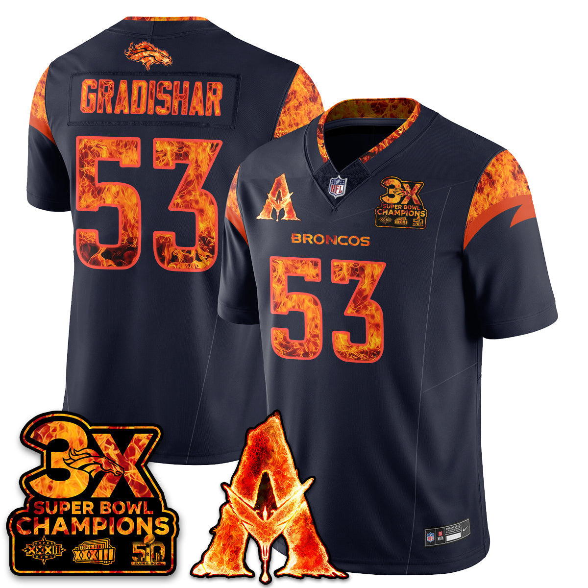 DEN x Avatar 3 Fire and Ash Jersey - All Stitched