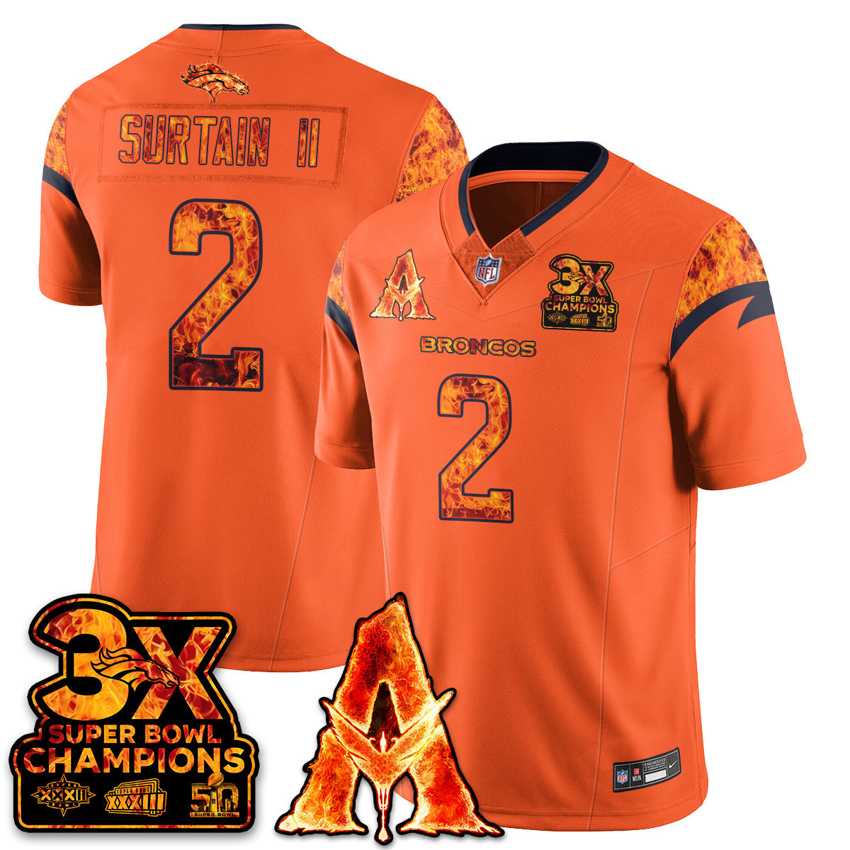 DEN x Avatar 3 Fire and Ash Jersey - All Stitched