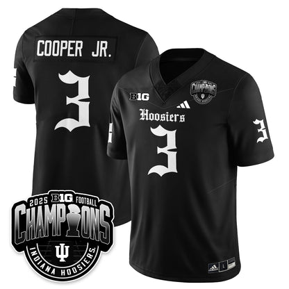 Indiana Hoosiers Gothic Vapor Limited Football Jersey - Big 10 Champions - All Stitched