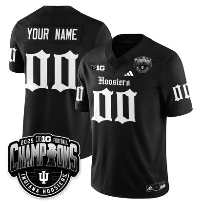 Indiana Hoosiers Gothic Vapor Limited Football Custom Jersey - Big 10 Champions - All Stitched