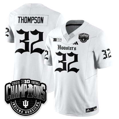 Indiana Hoosiers Gothic Vapor Limited Football Jersey - Big 10 Champions - All Stitched