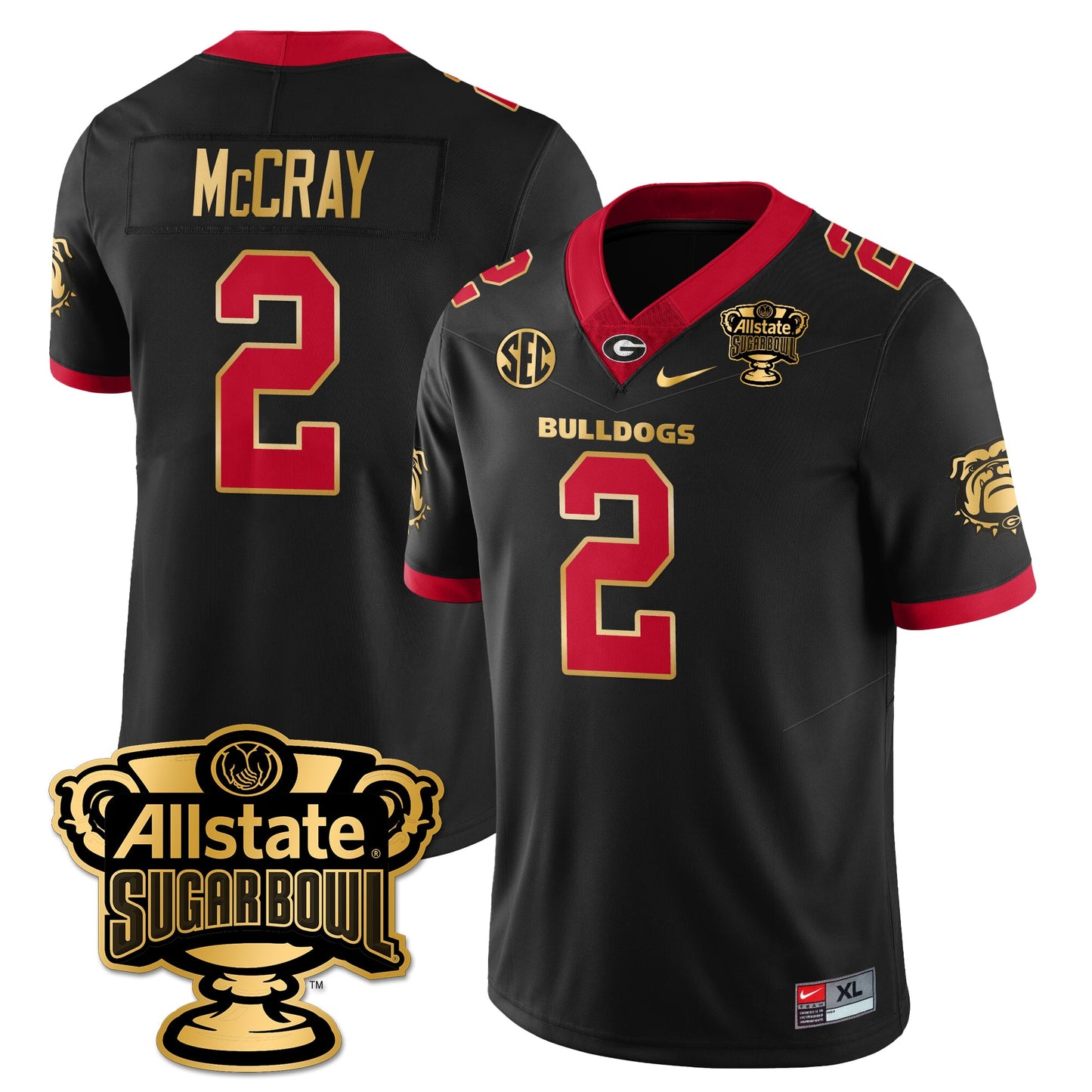 UGA Vapor Limited Football Jersey - Sugar Bowl - All Stitched