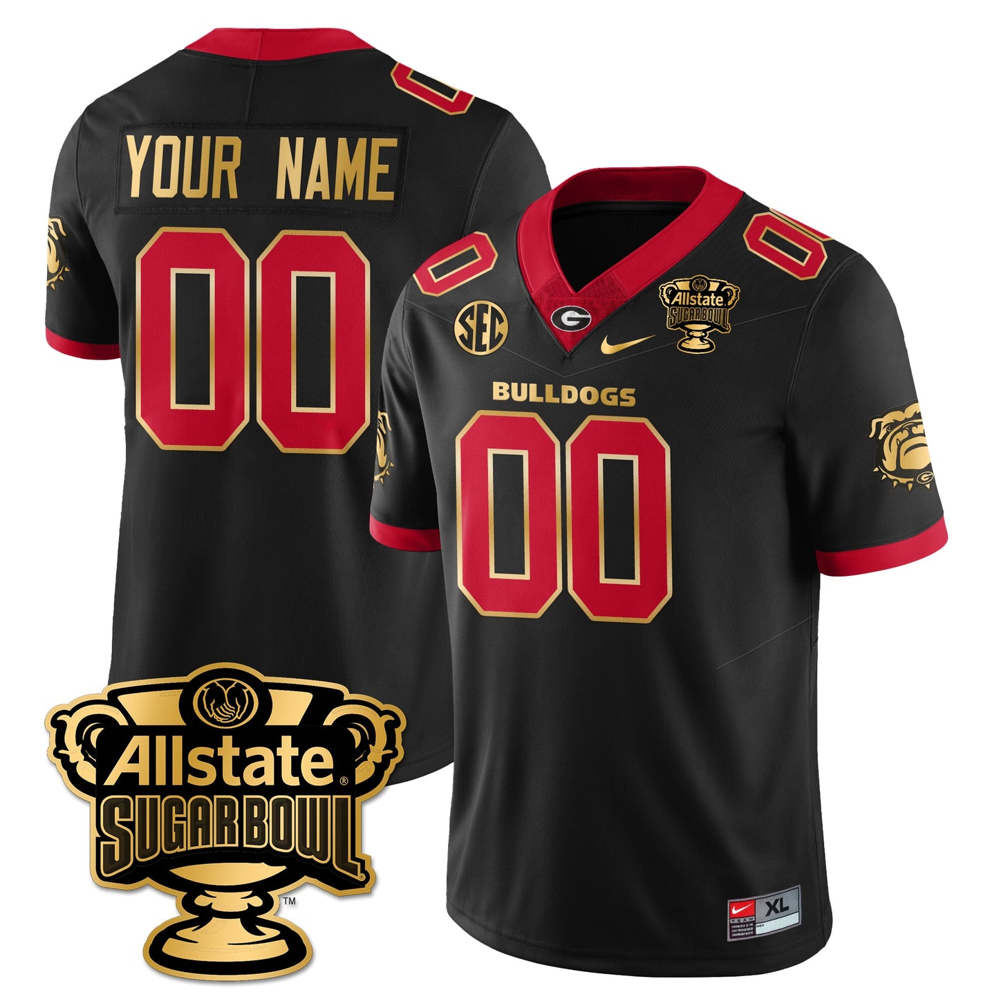 UGA Vapor Limited Football Jersey - Sugar Bowl - All Stitched