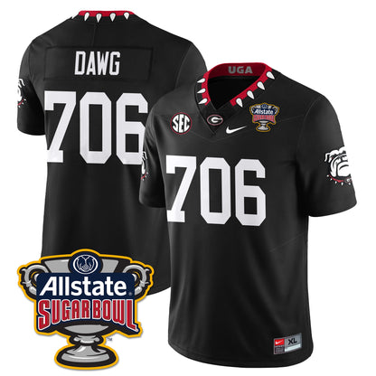 UGA Vapor Limited Football Jersey - Sugar Bowl - All Stitched