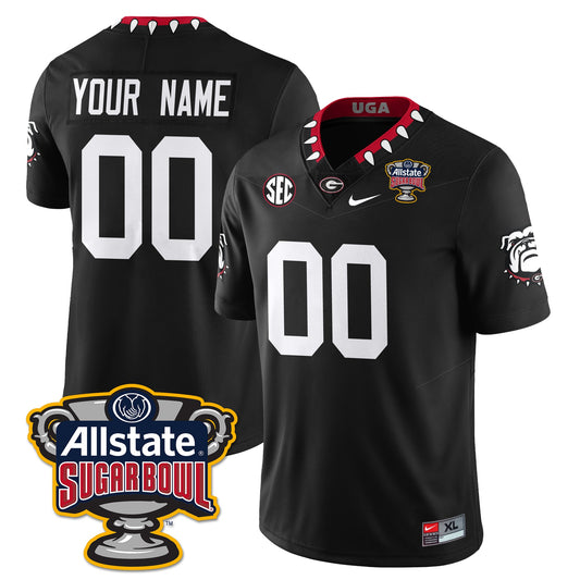 Custom UGA Vapor Limited Football Jersey - Sugar Bowl - Stitched