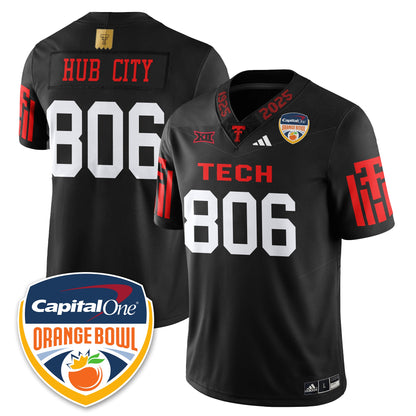Texas Tech Red Raiders Vapor Limited Football Jersey - Orange Bowl - All Stitched