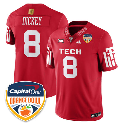 Texas Tech Red Raiders Vapor Limited Football Jersey - Orange Bowl - All Stitched