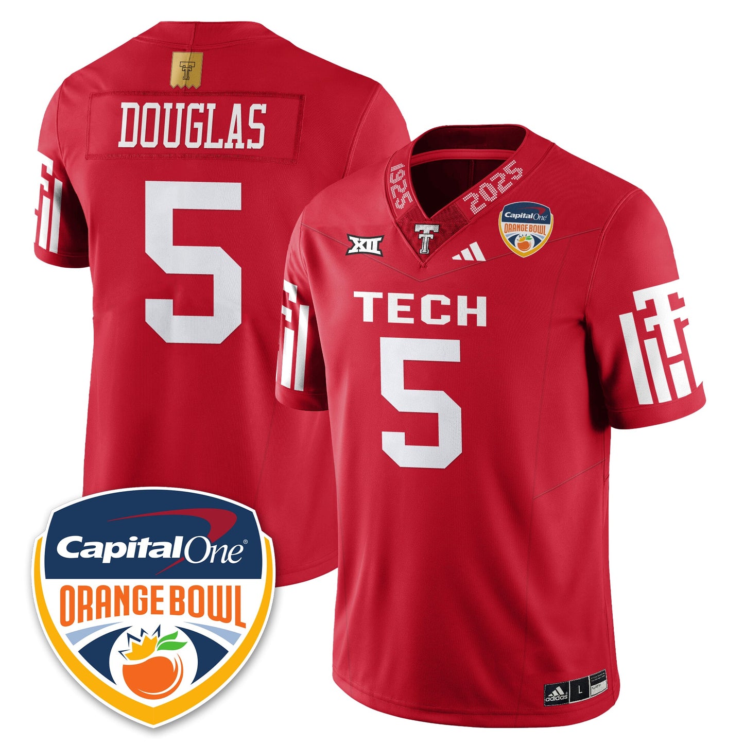 Texas Tech Red Raiders Vapor Limited Football Jersey - Orange Bowl - All Stitched