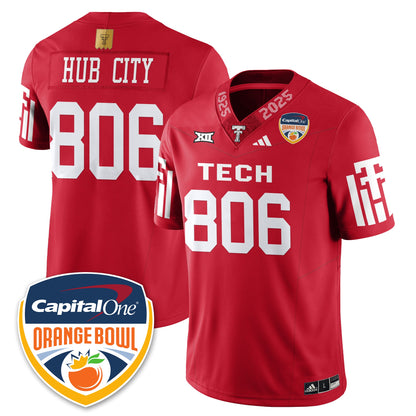 Texas Tech Red Raiders Vapor Limited Football Jersey - Orange Bowl - All Stitched