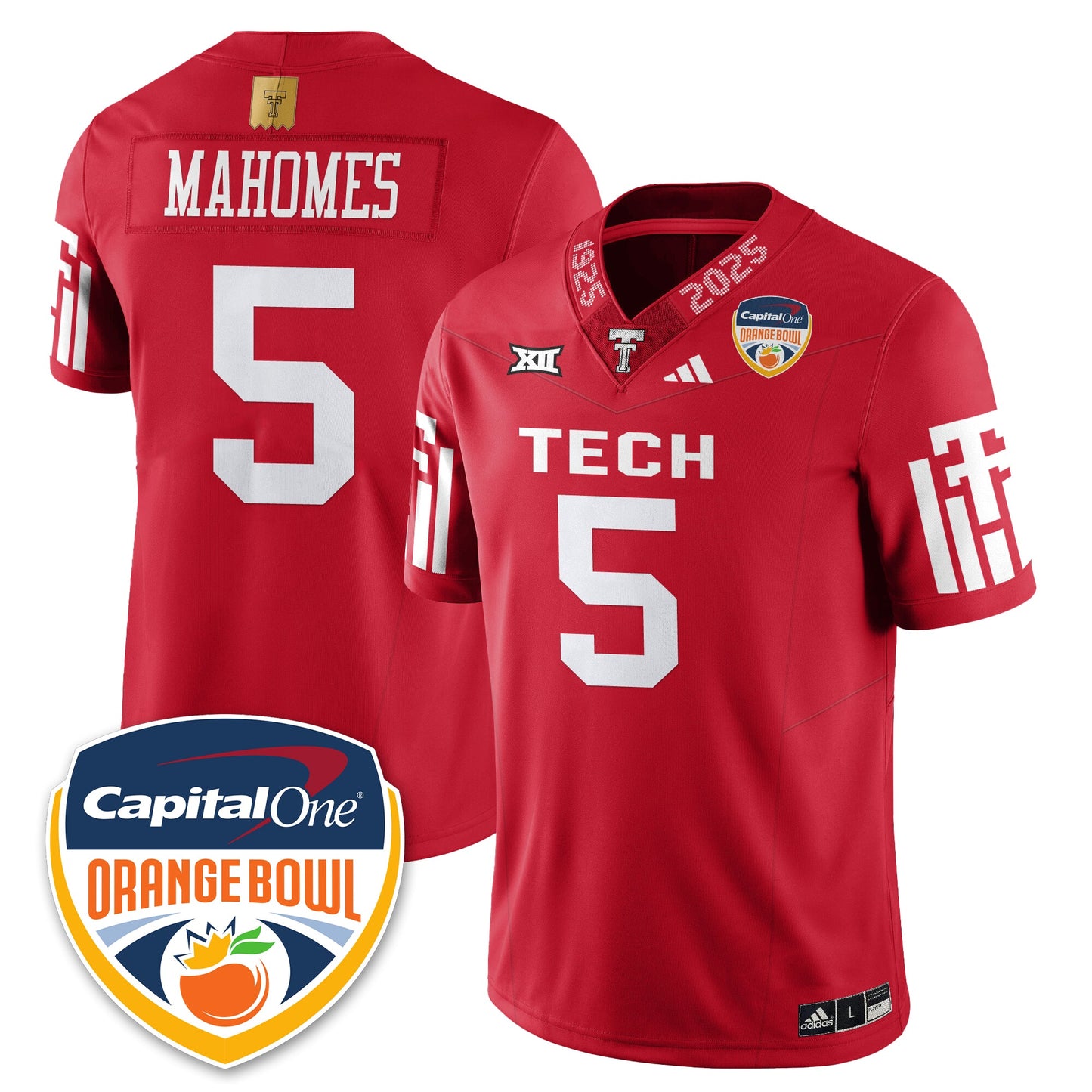 Texas Tech Red Raiders Vapor Limited Football Jersey - Orange Bowl - All Stitched