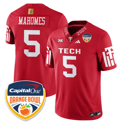 Texas Tech Red Raiders Vapor Limited Football Jersey - Orange Bowl - All Stitched