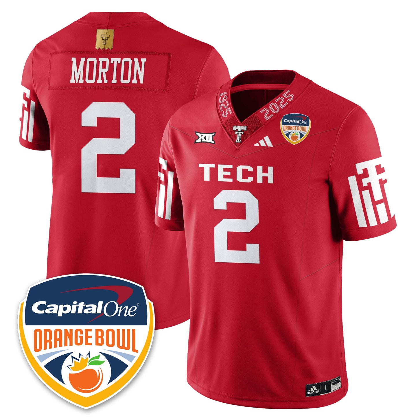 Texas Tech Red Raiders Vapor Limited Football Jersey - Orange Bowl - All Stitched