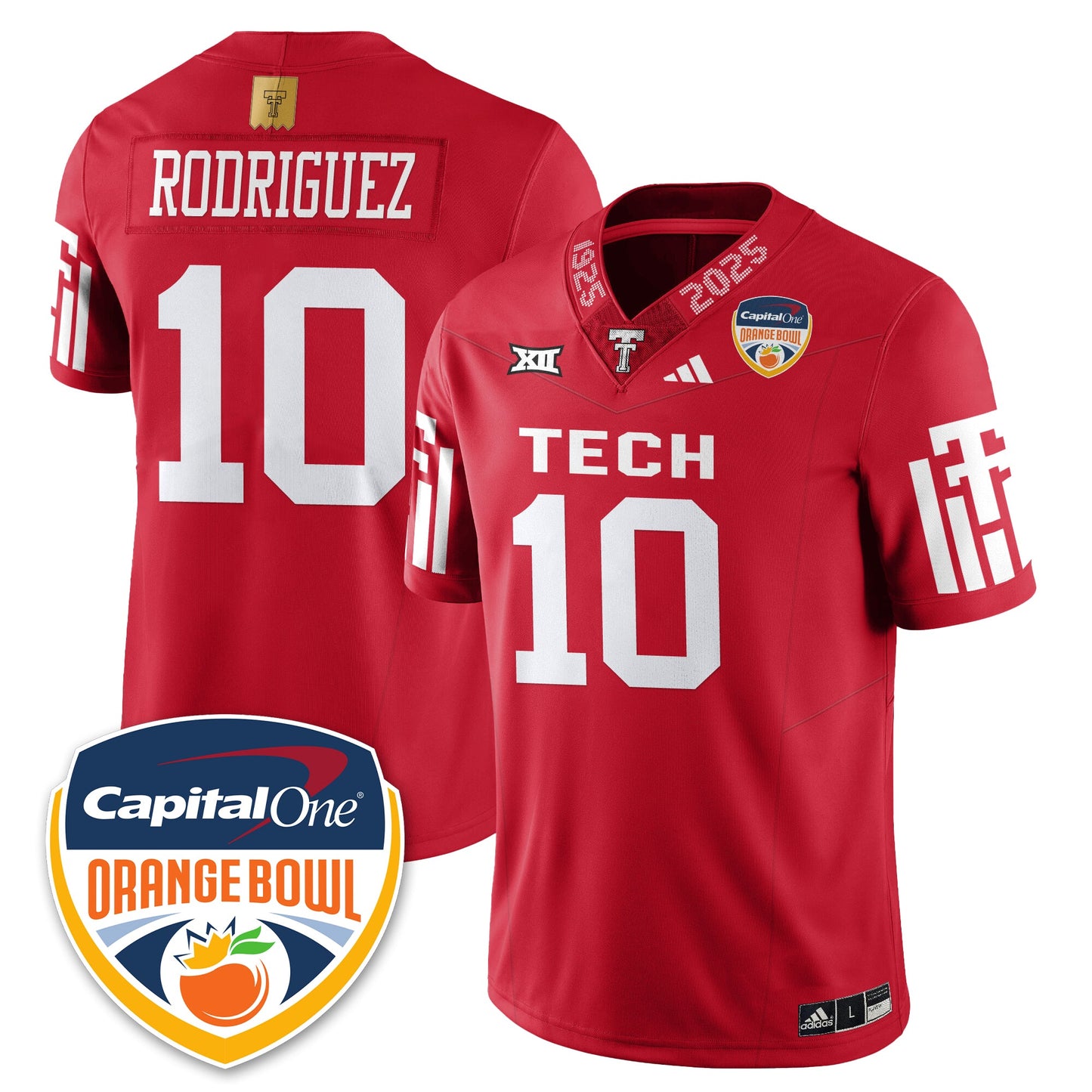 Texas Tech Red Raiders Vapor Limited Football Jersey - Orange Bowl - All Stitched