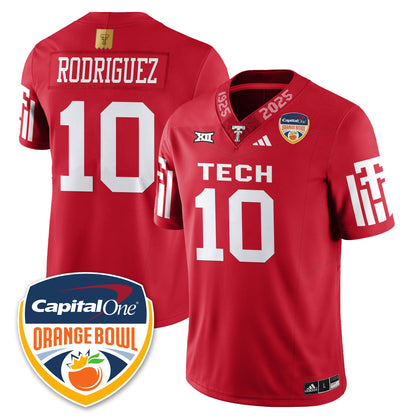Texas Tech Red Raiders Vapor Limited Football Jersey - Orange Bowl - All Stitched