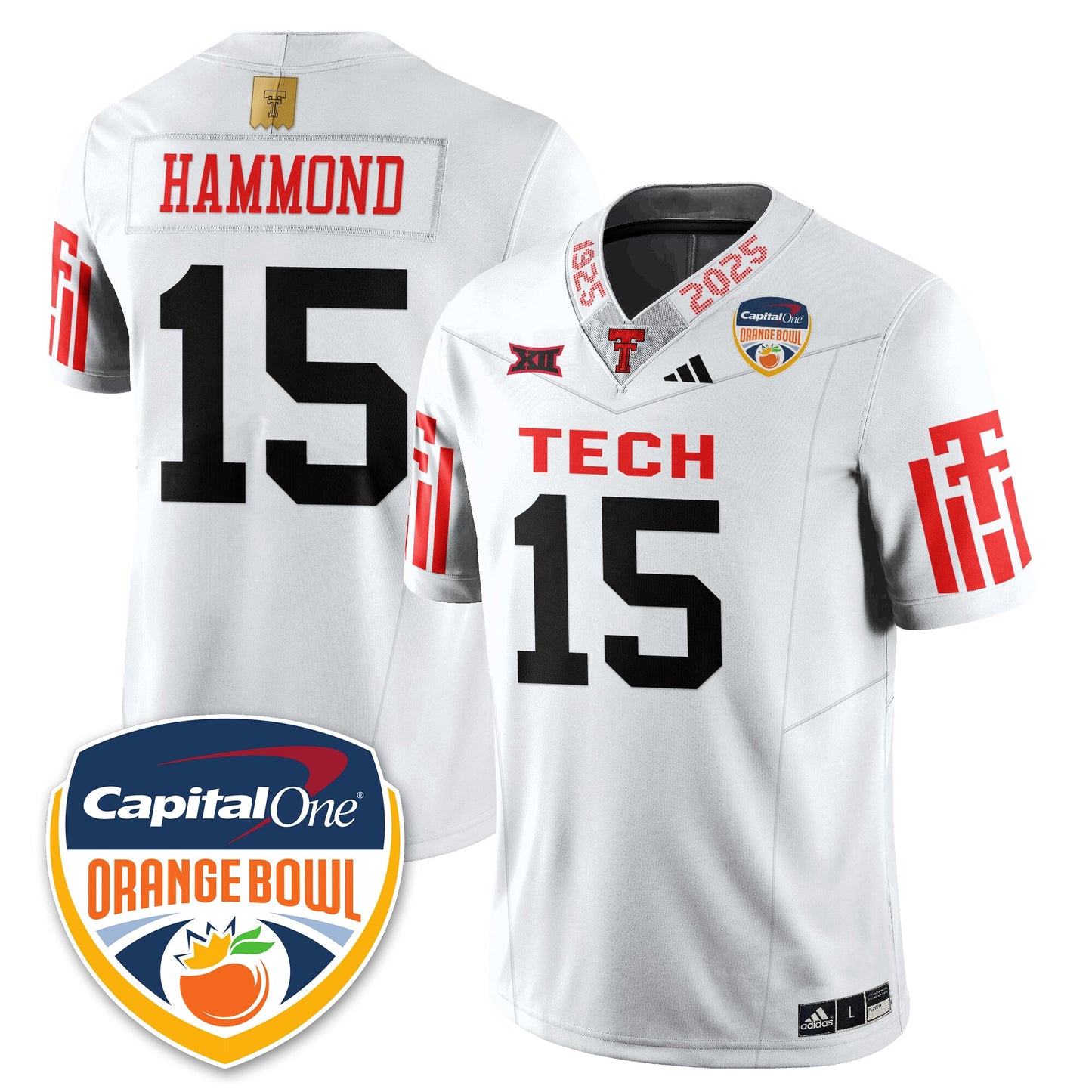 Texas Tech Red Raiders Vapor Limited Football Jersey - Orange Bowl - All Stitched