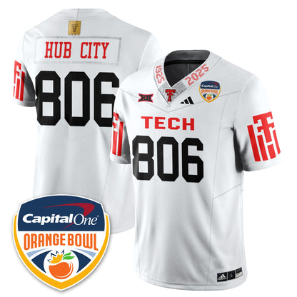Texas Tech Red Raiders Vapor Limited Football Jersey - Orange Bowl - All Stitched