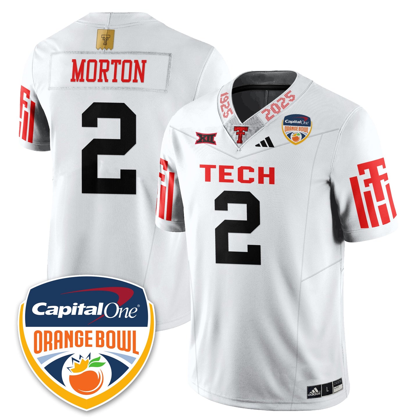 Texas Tech Red Raiders Vapor Limited Football Jersey - Orange Bowl - All Stitched