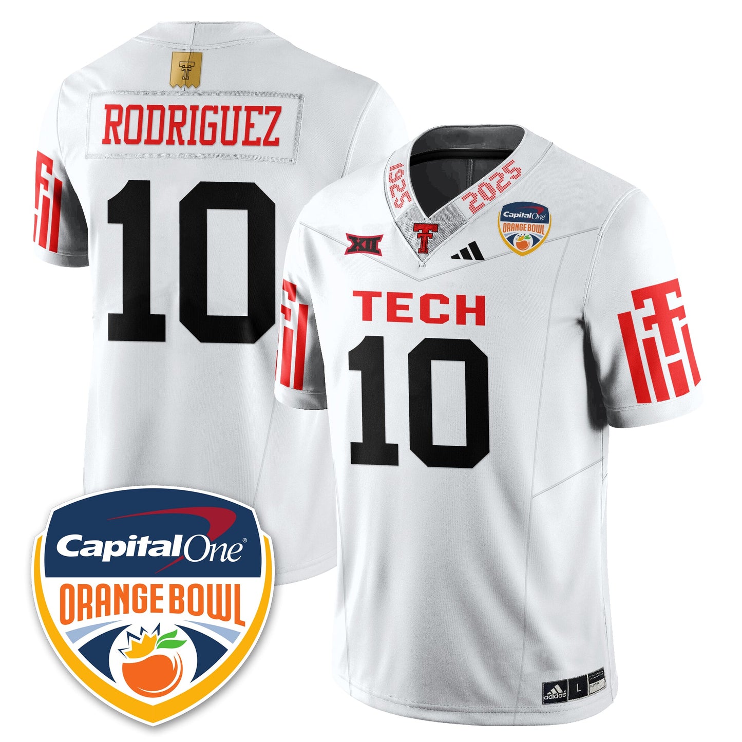 Texas Tech Red Raiders Vapor Limited Football Jersey - Orange Bowl - All Stitched