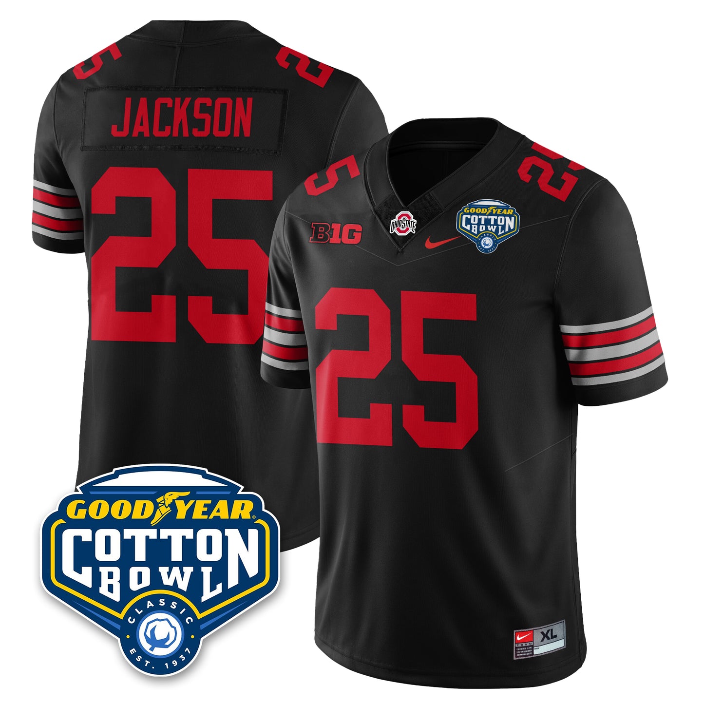 OSU Football Vapor Limited Jersey - Cotton Bowl - All Stitched