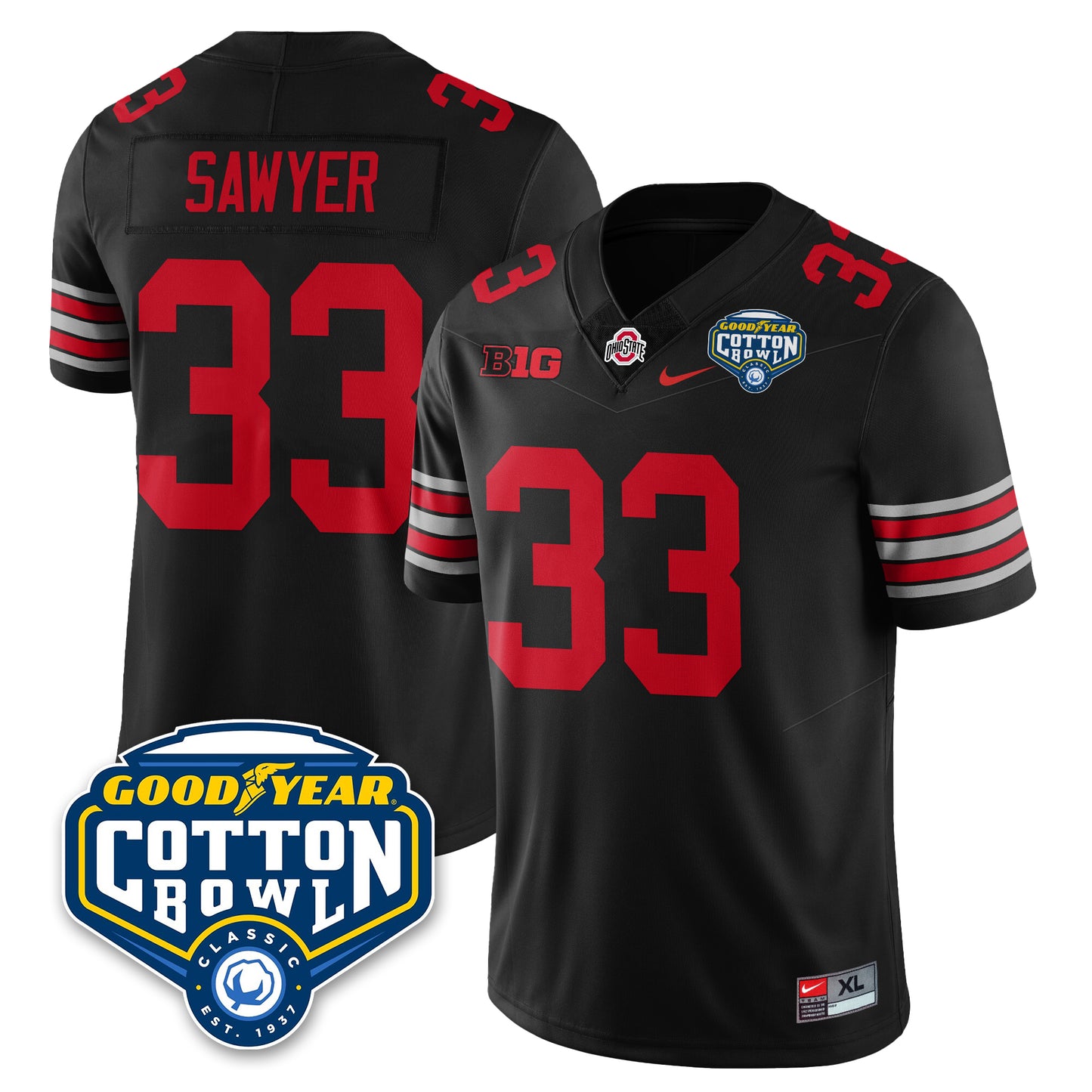 OSU Football Vapor Limited Jersey - Cotton Bowl - All Stitched